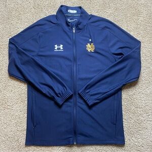 TEAM ISSUED Notre Dame Under Armour Full Zip Jacket